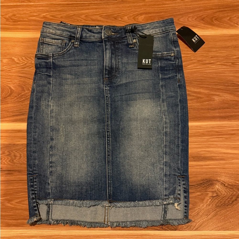 KUT from the Kloth Denim Skirt